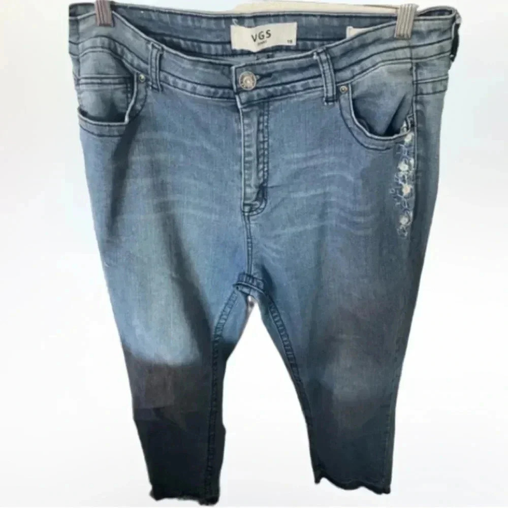 VGS skinny jeans floral‎ size 16